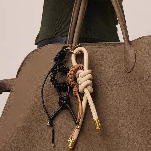 Wholesale  new trend woven bag mobile phone case key chain pendant